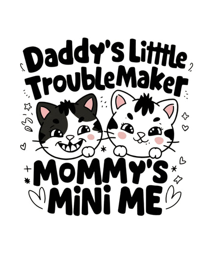 Daddy Little Troublemaker Youth Heavy Cotton T-Shirt