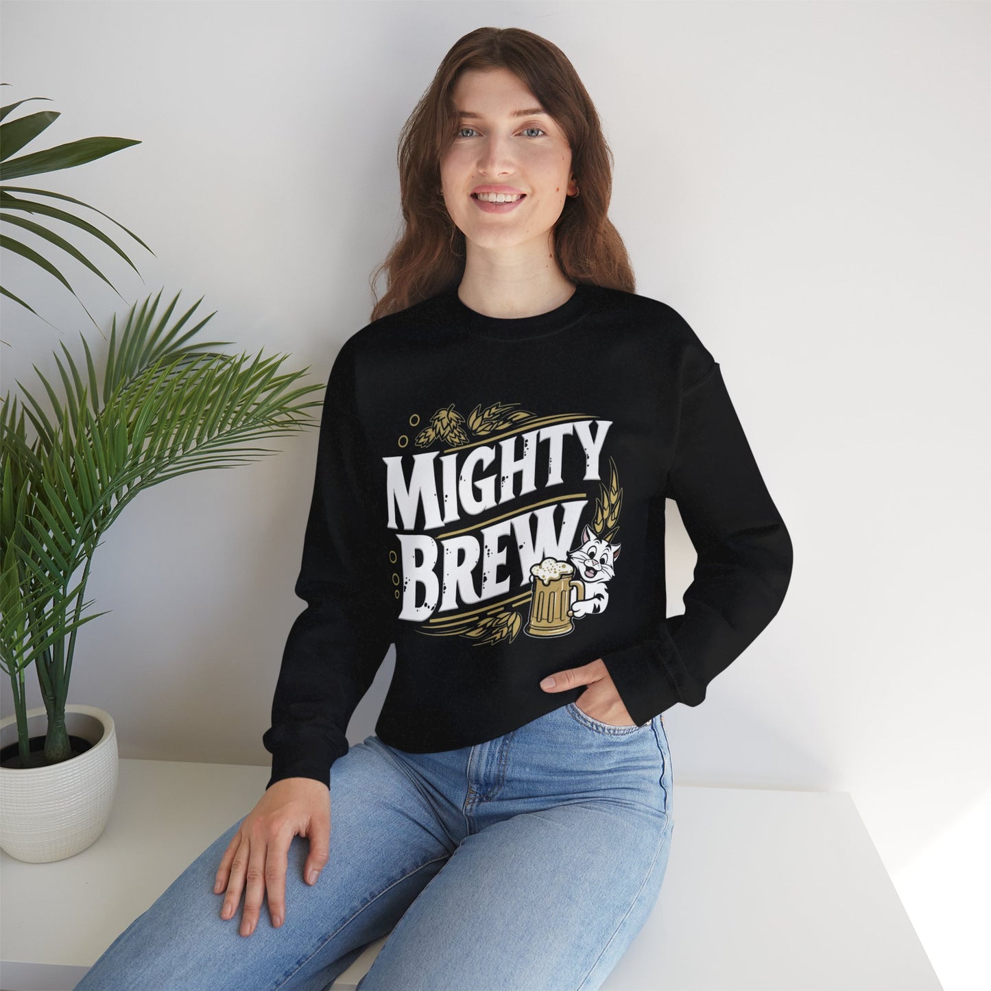 Mighty Brew Ultra Cotton Crewneck Sweatshirt