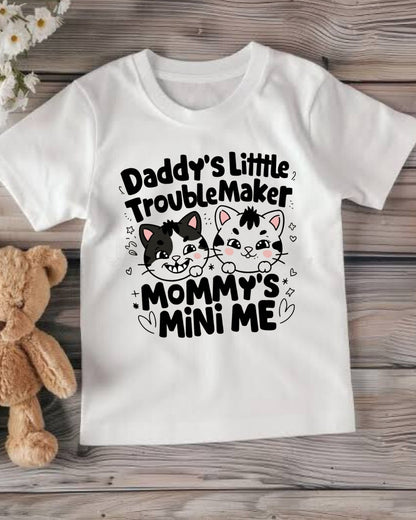 Daddy Little Troublemaker Youth Heavy Cotton T-Shirt