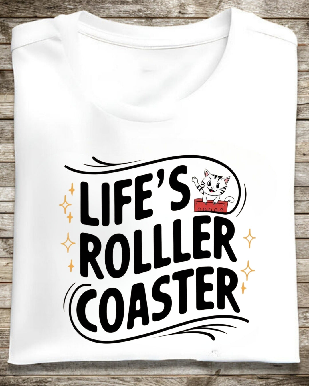 Life Roller Coaster Idiom Cotton T-Shirt