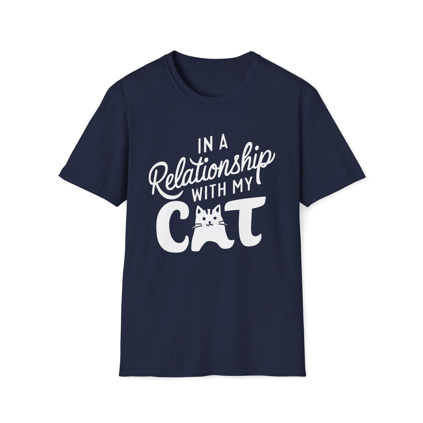 In A Relationship With Cat Cotton Men Tshirt