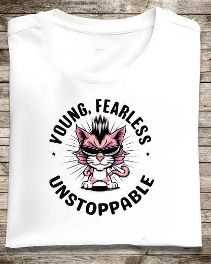 Young Fearless Unstoppable Cotton Men Tshirt