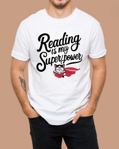 Reading Is My Superpower Cotton Tshirt