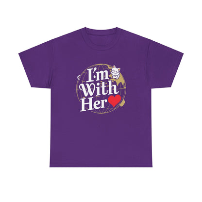 I'm With Her Planet Earth Unisex Cotton T-Shirt