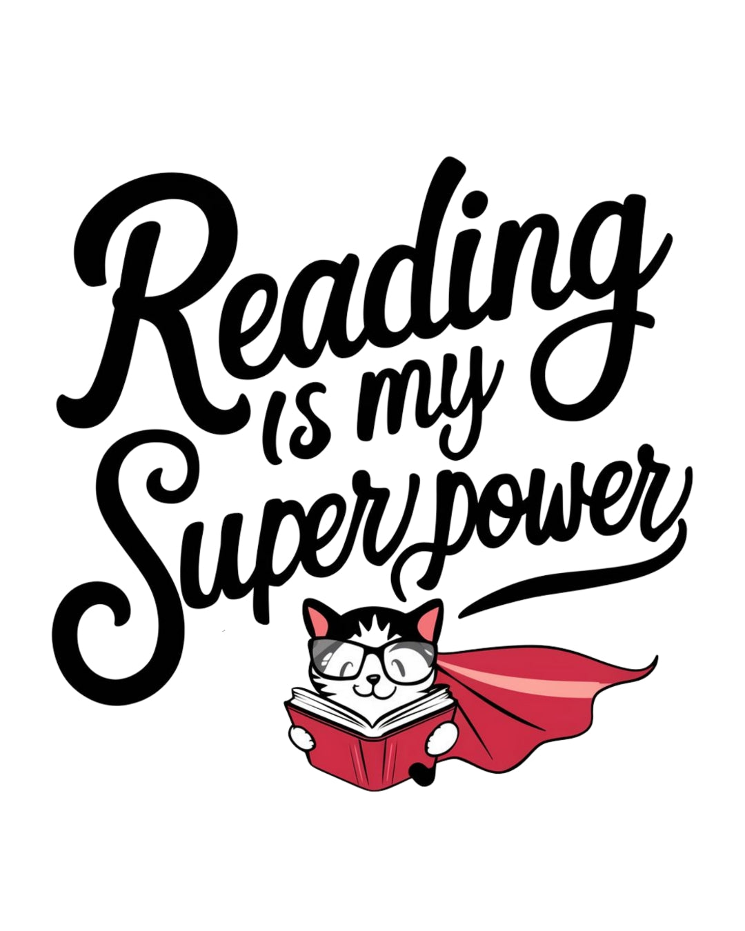 Book Lovers T-Shirt Reading Is My Superpower Cotton Tee