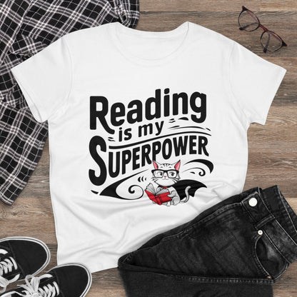 Reading Is My Superpower  Book Lovers Short Sleeve Regular Fit Cotton T-Shirt