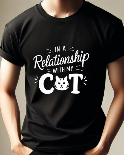 In a Relationship with Cat Cotton Tee