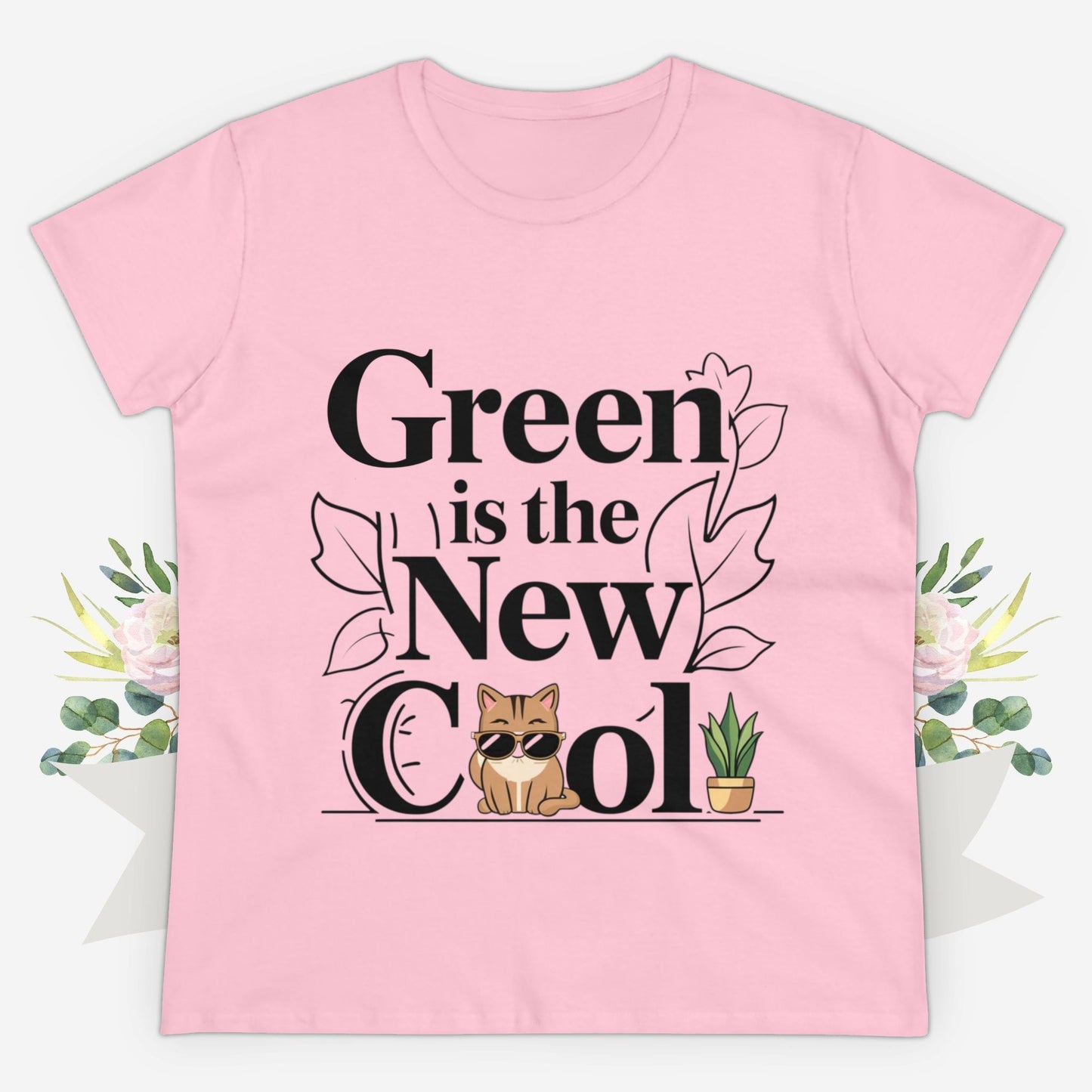 Green Is The New Cool Women Cotton Tshirt