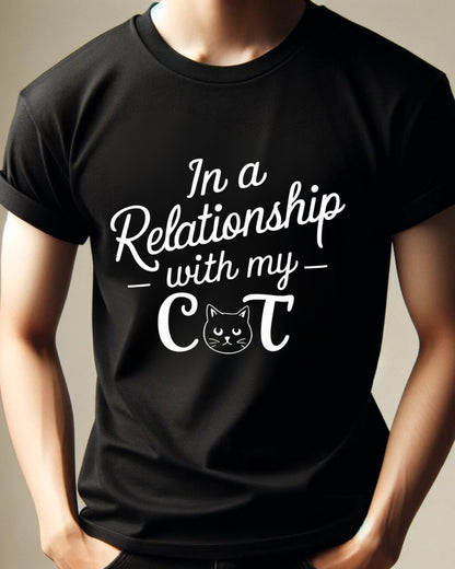 In a Relationships with Cat Relationship Cotton T-Shirt