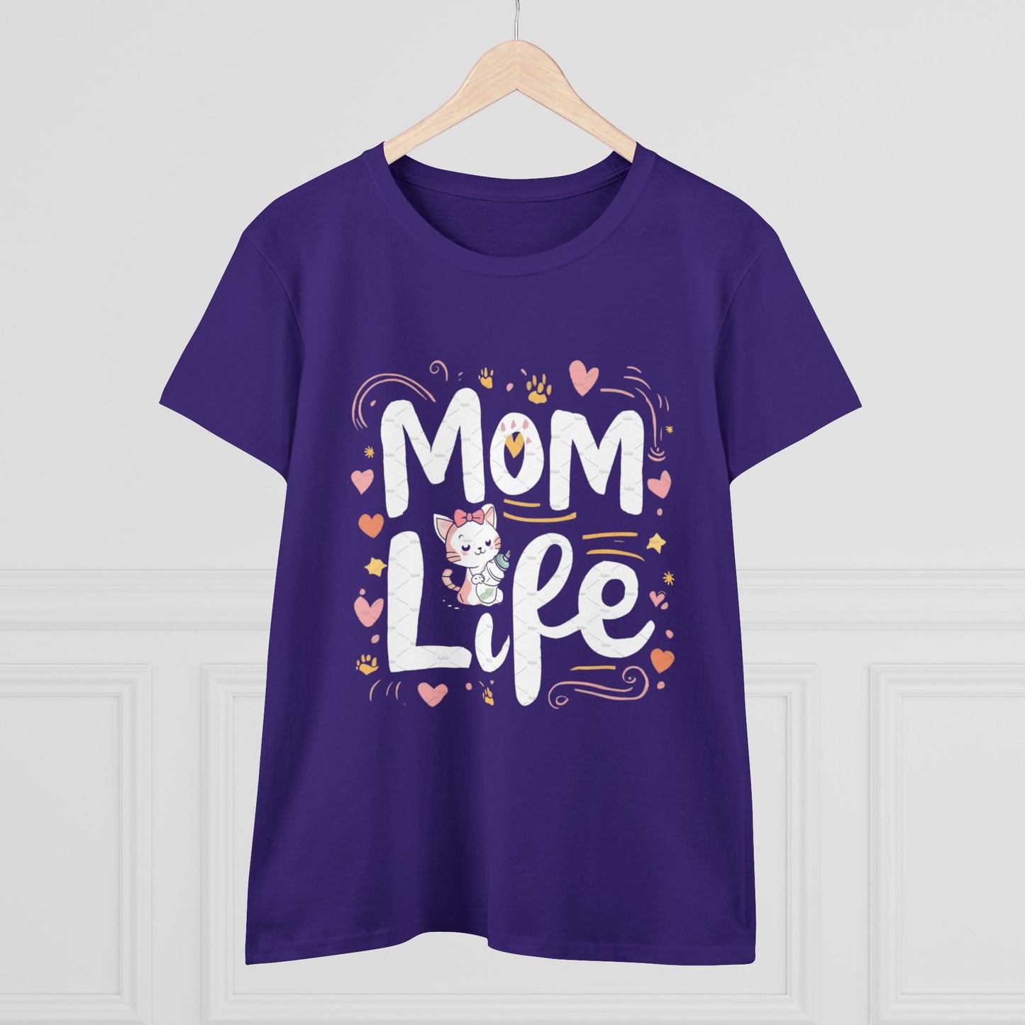 Mom Life Women Cotton Tshirt