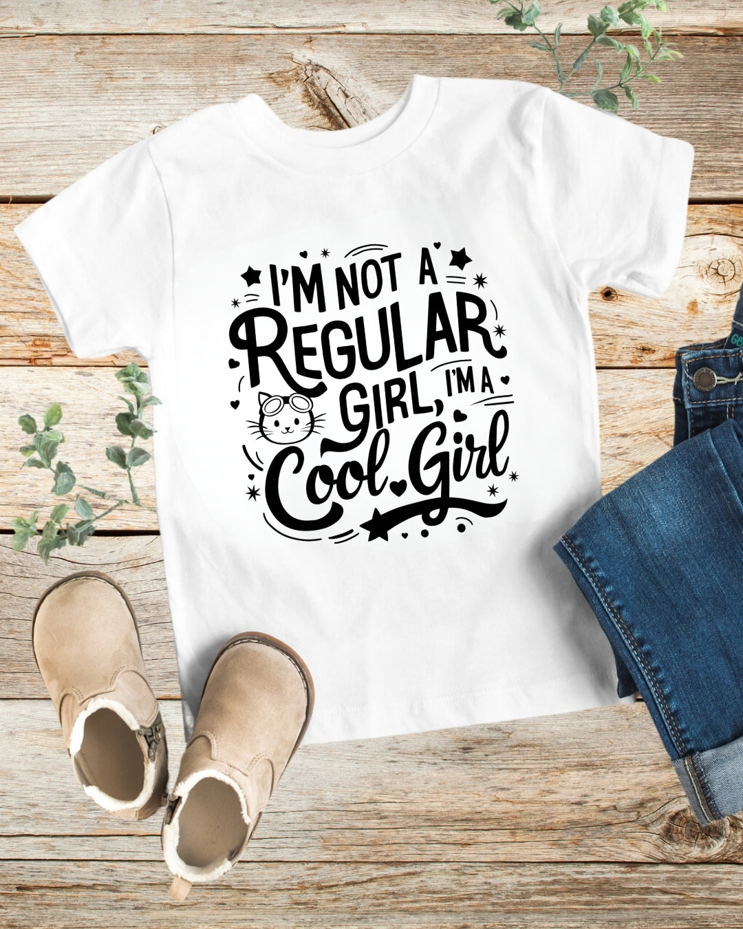 I am Not Regular Girl I am Cool Girls Heavy Cotton Kids T-Shirt