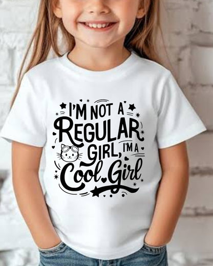 I am Not Regular Girl I am Cool Girls Heavy Cotton Kids T-Shirt