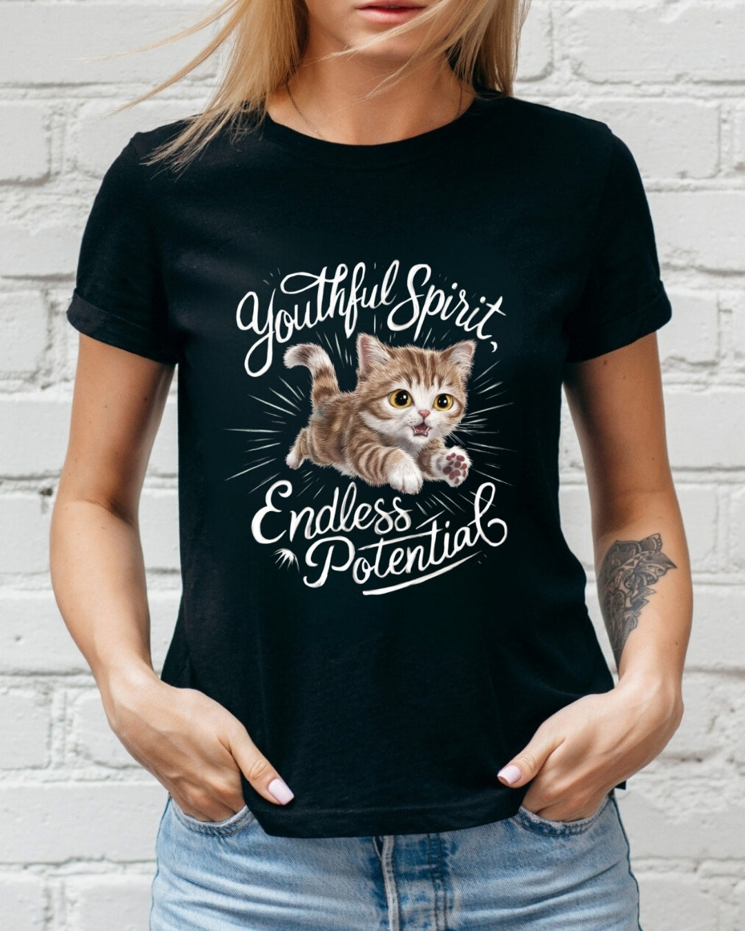 Youthful Spirit Endless Potentials Youth Cotton T-Shirts