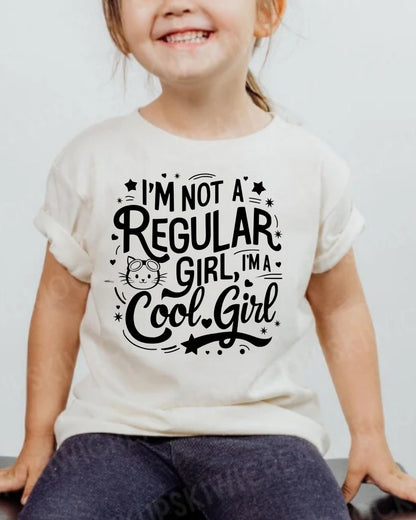 I am Not Regular Girl I am Cool Girls Heavy Cotton Kids T-Shirt