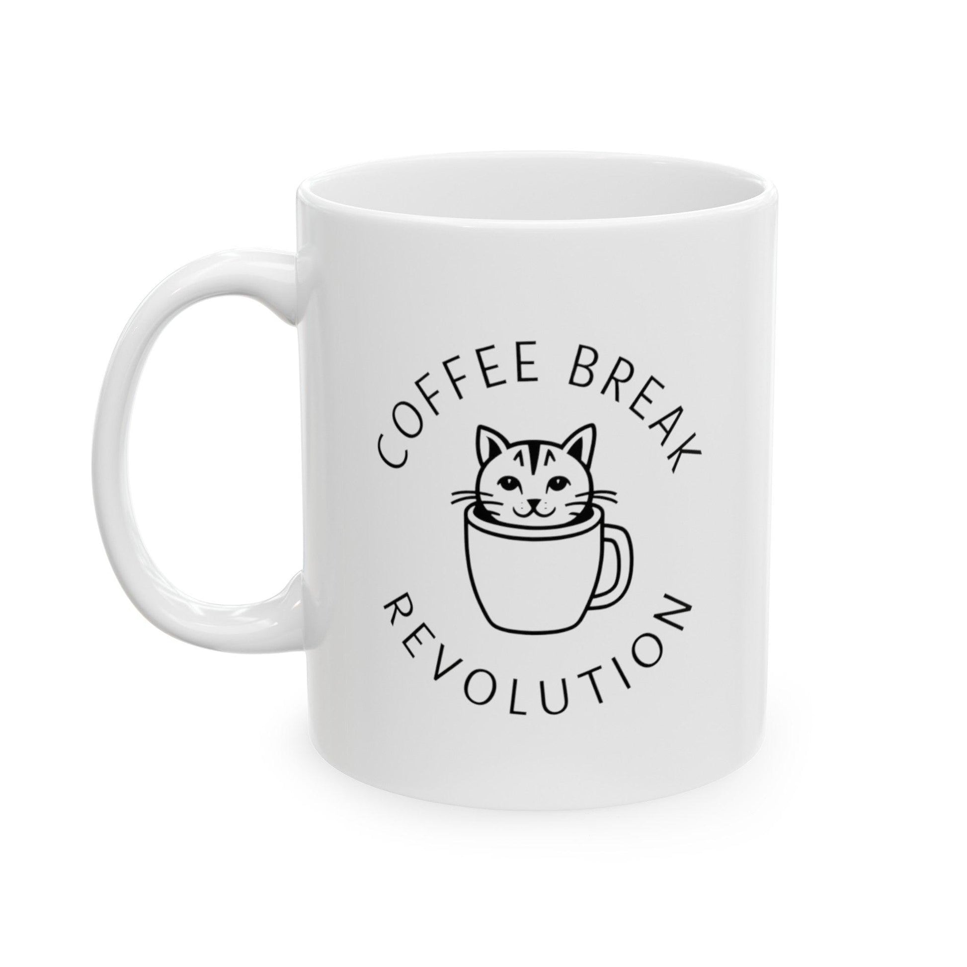 Billien Purrty Protest Printify 11oz Coffee Mugs Holiday Picks Home & Living Kitchen Mugs Sublimation Valentine's Day Valentine's Day Picks White base