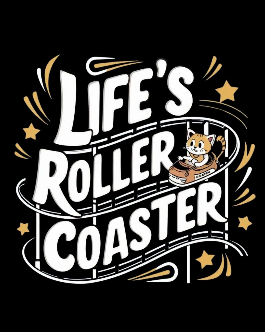 Life Roller Coaster Idiom Cotton T-Shirt