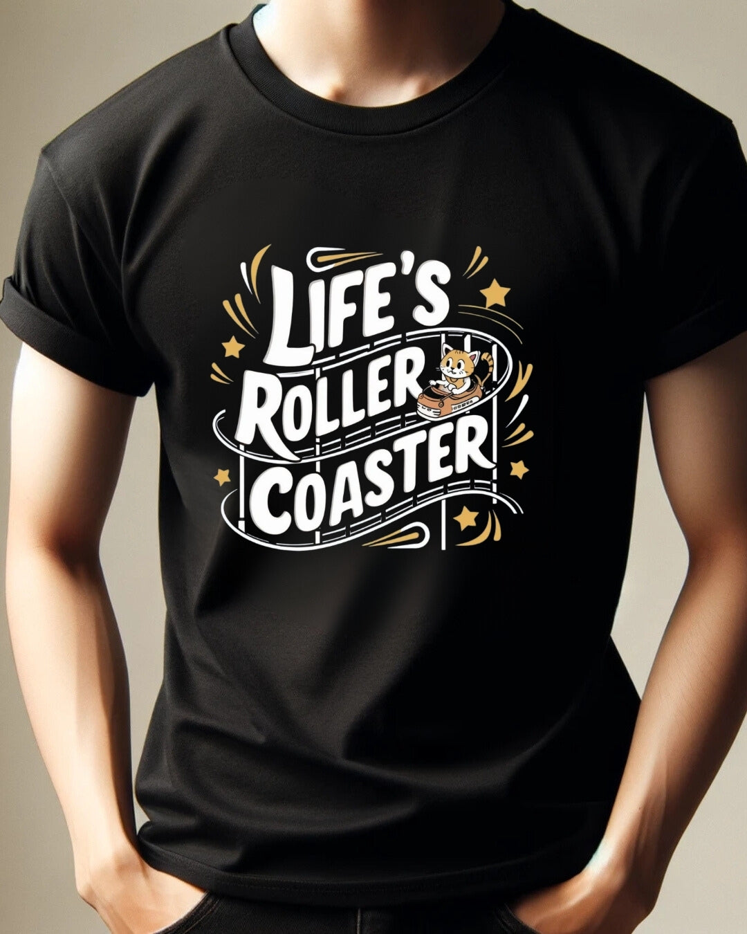 Life Roller Coaster Idiom Cotton T-Shirt