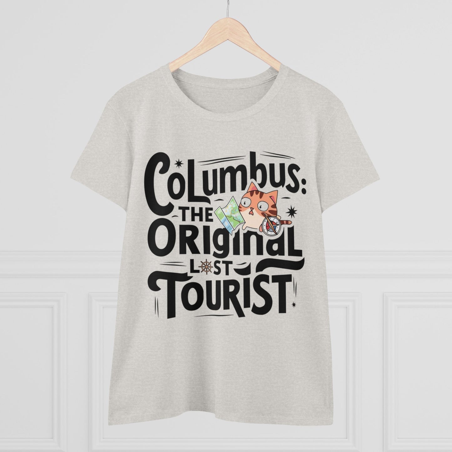 Columbus The Original Lost Tourist Cotton Women Tshirt