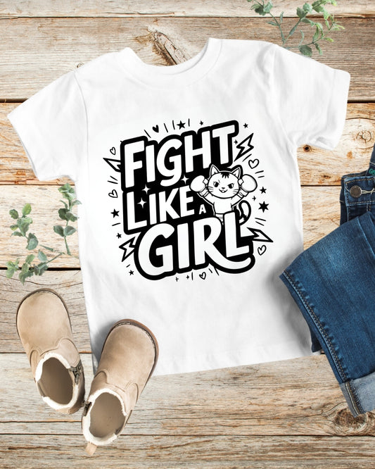 Fight Like Girl Heavy Cotton Kids T-Shirt