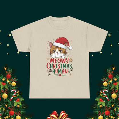 Meowy Christmas Cotton Tshirts