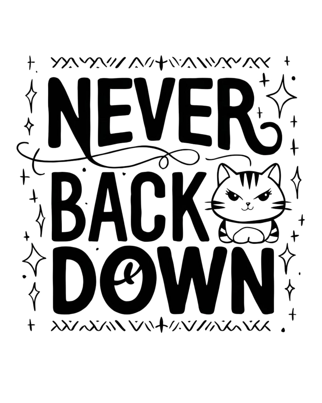 Never Back Down Heavy Cotton Kids T-Shirt