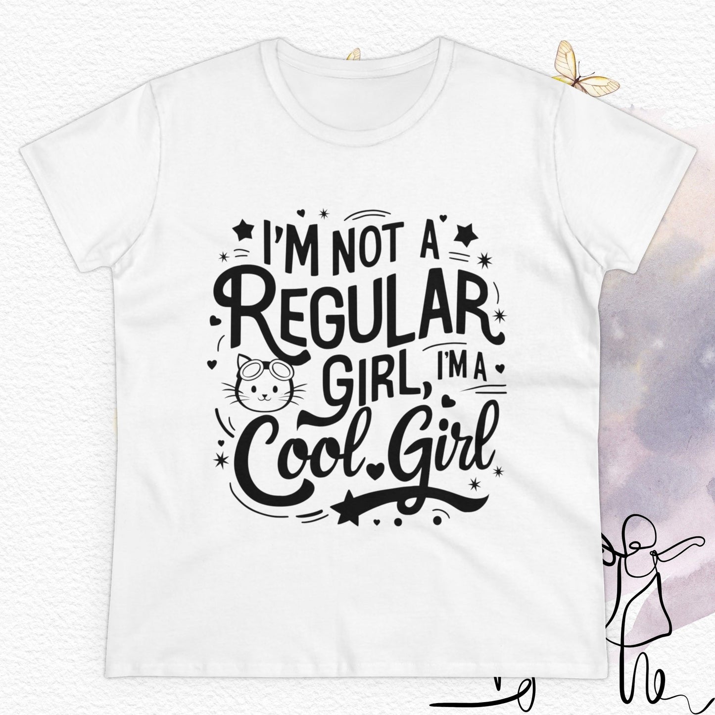 I am Not Regular Girl I am Cool Girl Cotton Women Tshirt