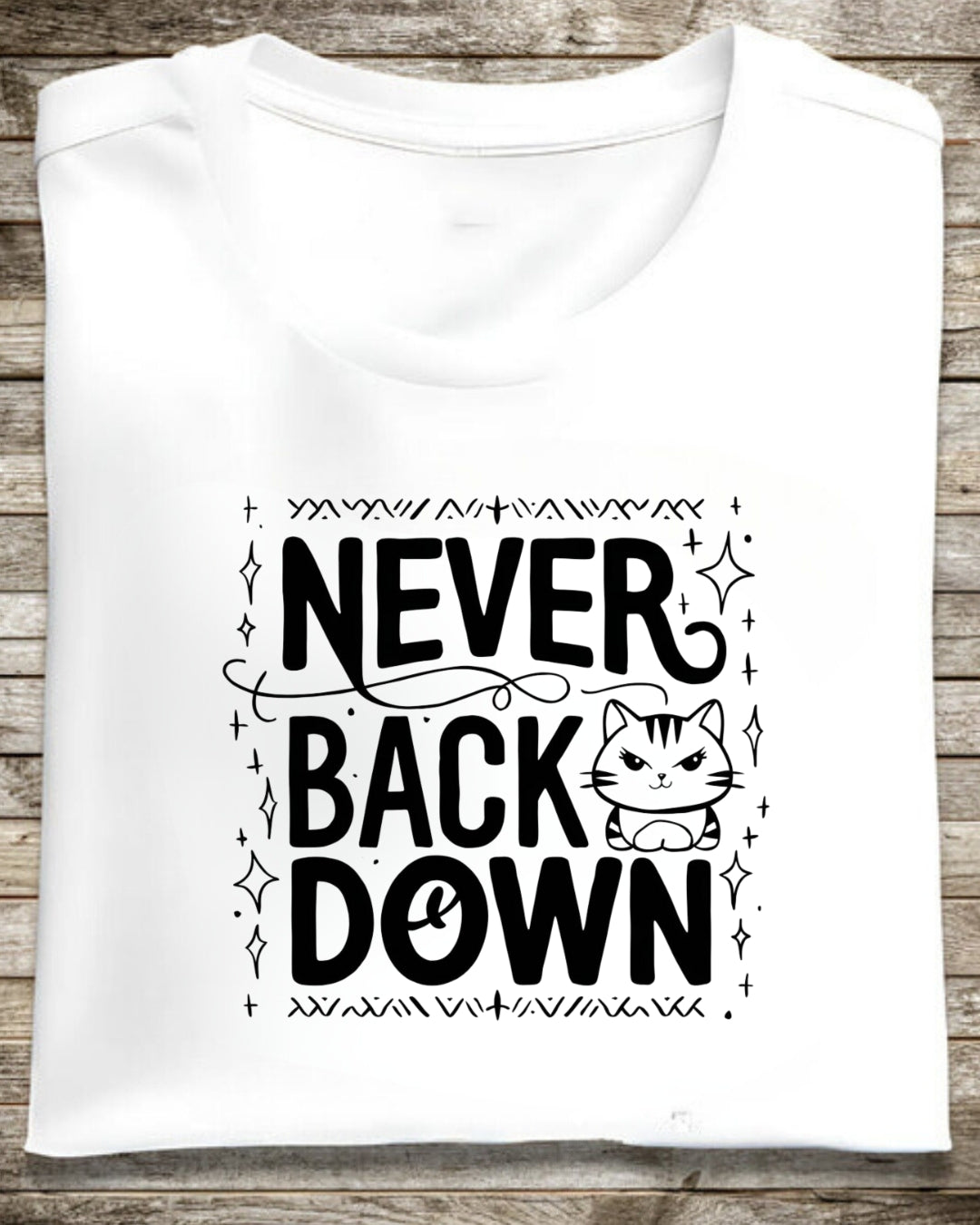 Never Back Down Cotton T-Shirts