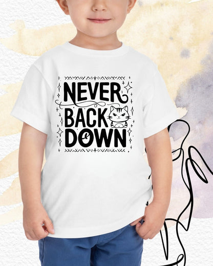 Never Back Down Heavy Cotton Kids T-Shirt