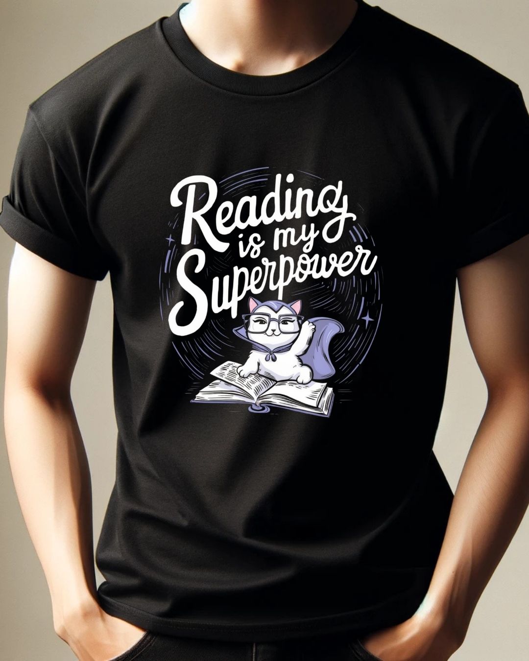 Reading Is My Superpower Cotton Tshirts