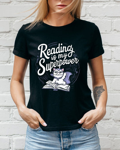 Reading Is My Superpower Cotton Tshirts