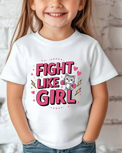 Fight Like Girl Kids Heavy Cotton Kids T-Shirt