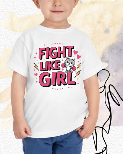 Fight Like Girl Kids Heavy Cotton Kids T-Shirt