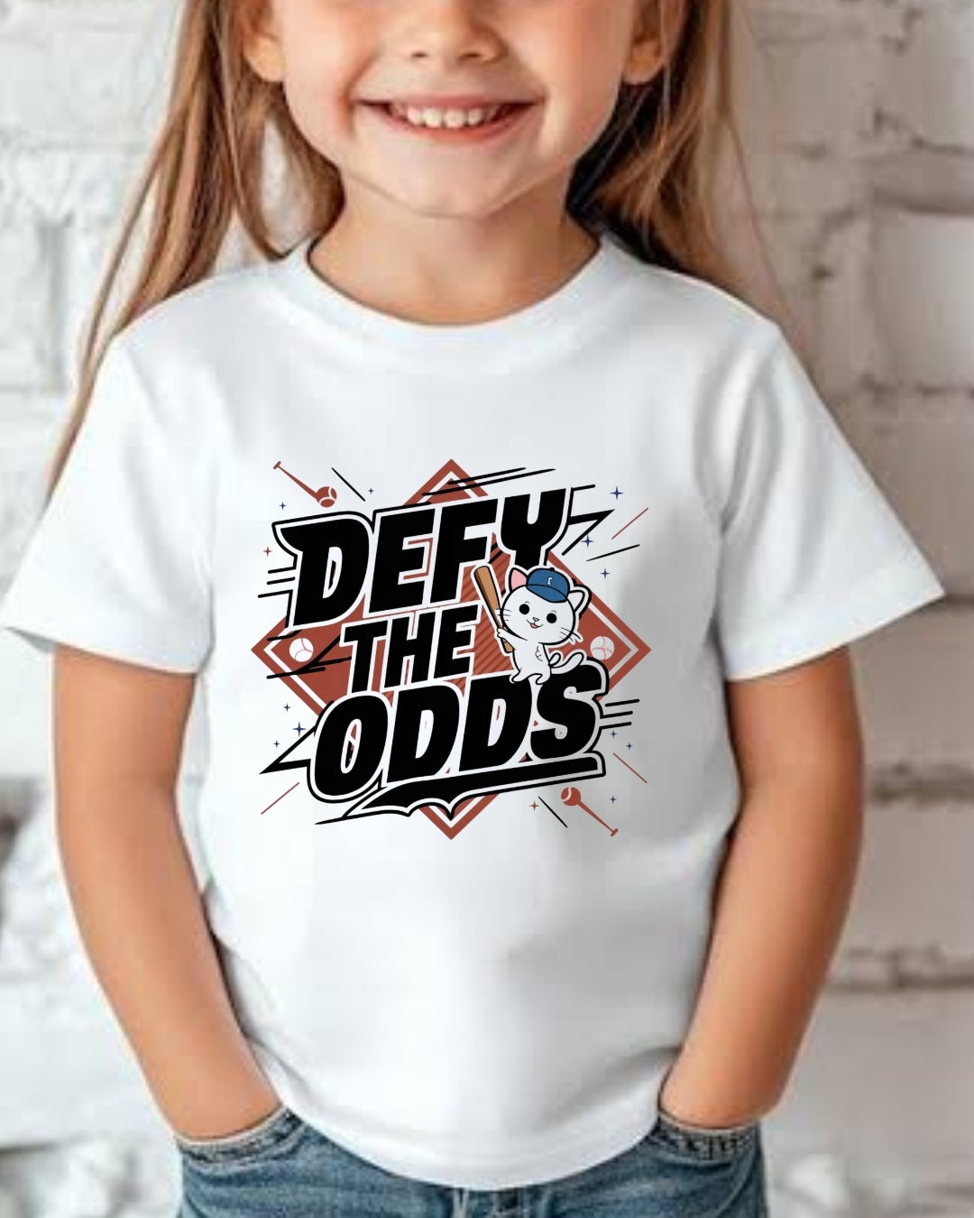 Defy The Odds Heavy Cotton Kids T-Shirt