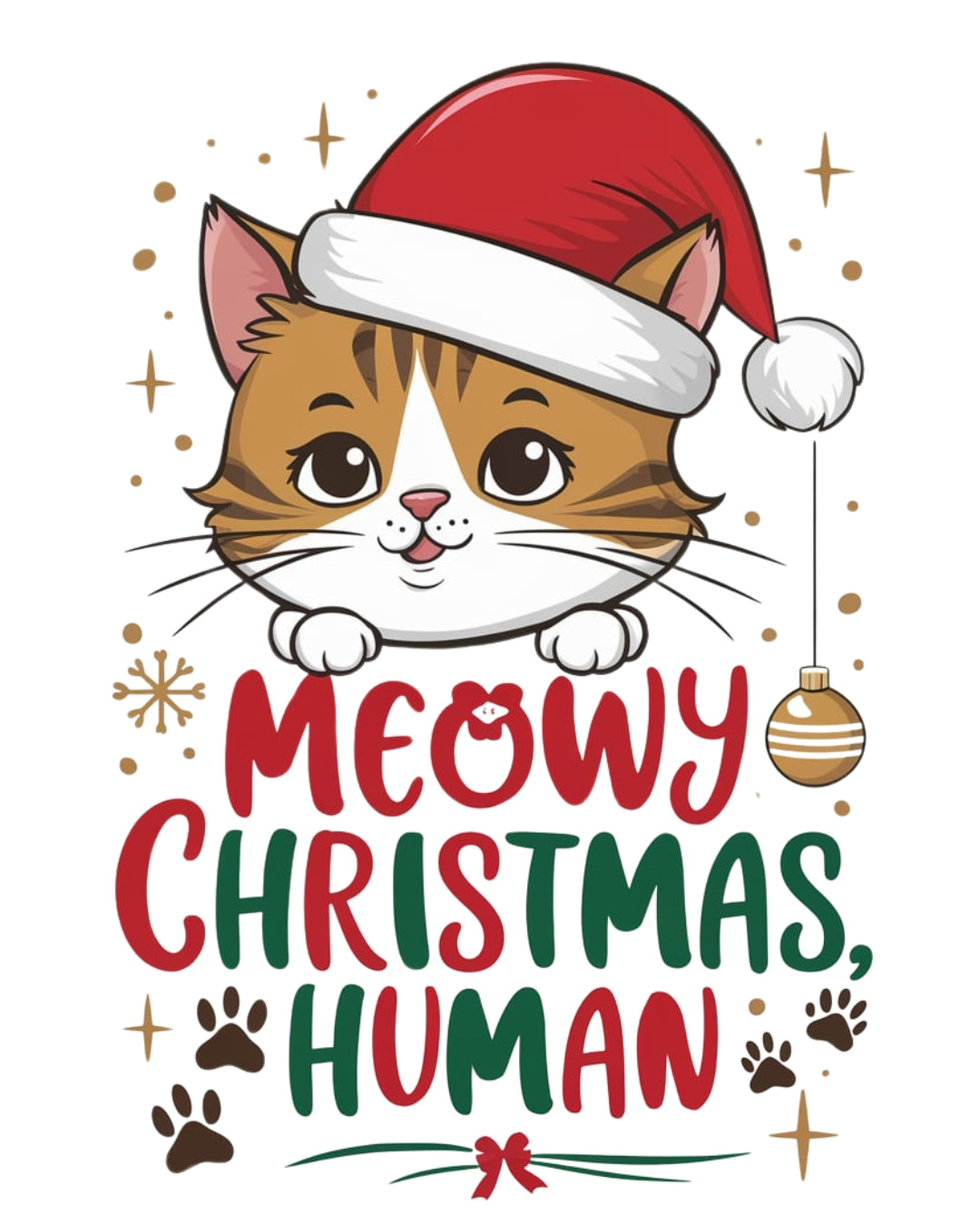 Meowy Christmas Cotton Tshirts