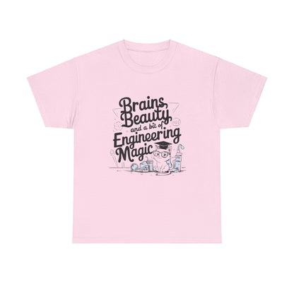 Brain Beauty & Bit of Engineering Magic Cotton T-Shirt