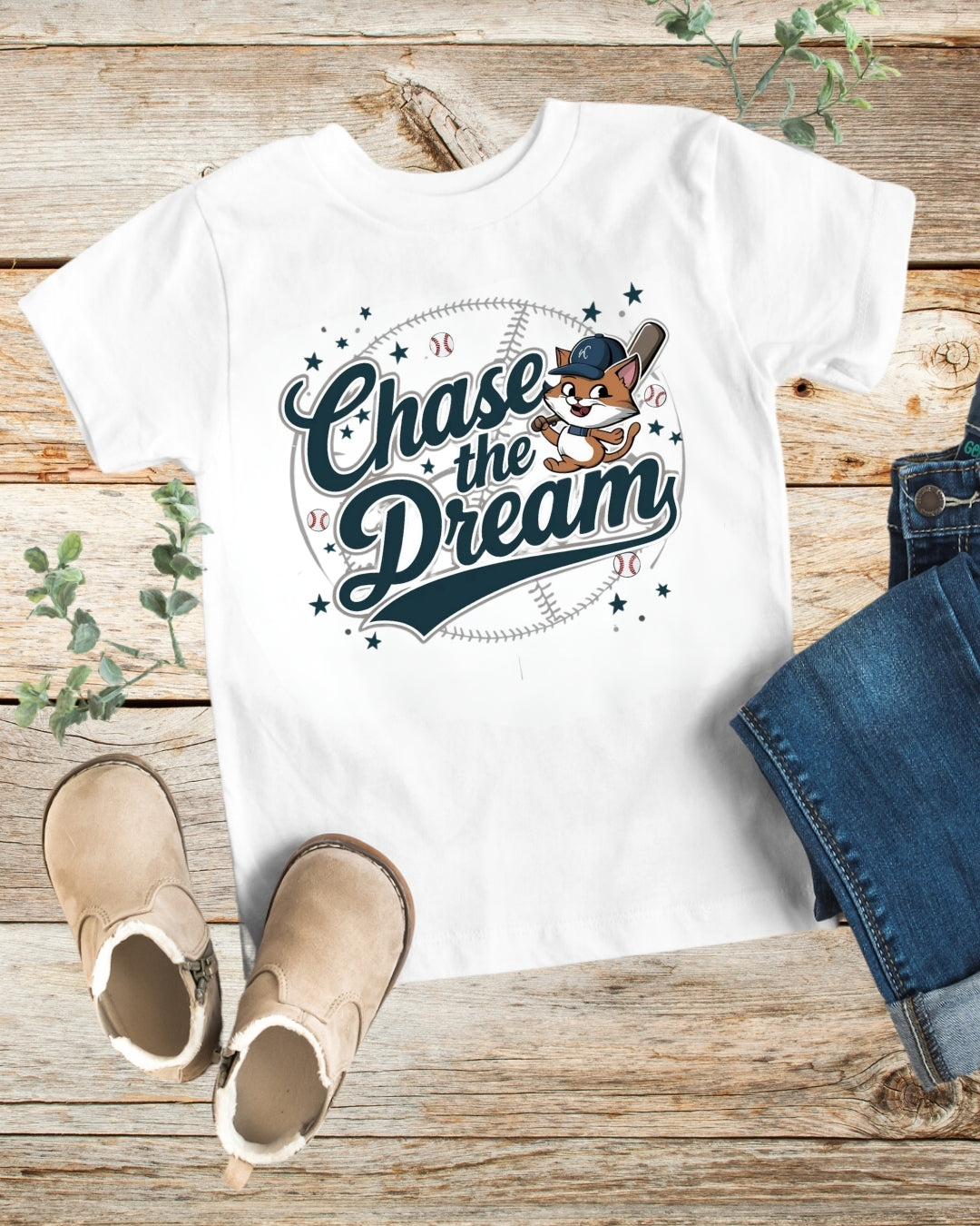 Chase The Dream Heavy Cotton Kids T-Shirt