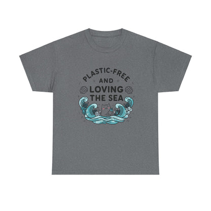 Plastic Free & Loving Sea Environmental Cotton T-Shirt