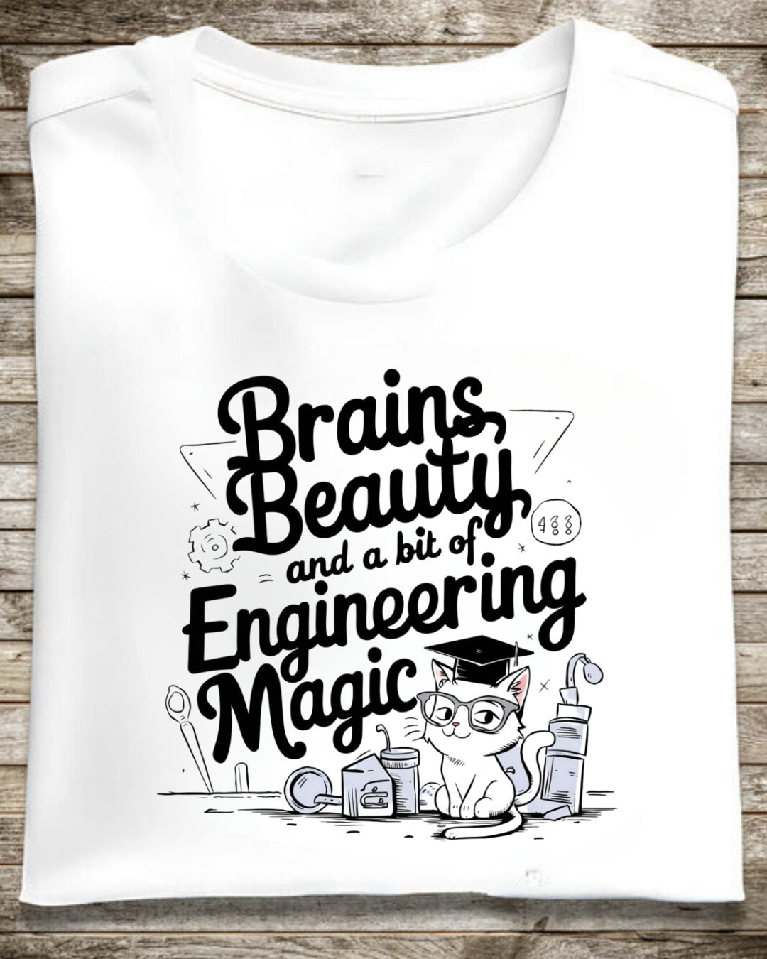 Brain Beauty & Bit of Engineering Magic Cotton T-Shirt