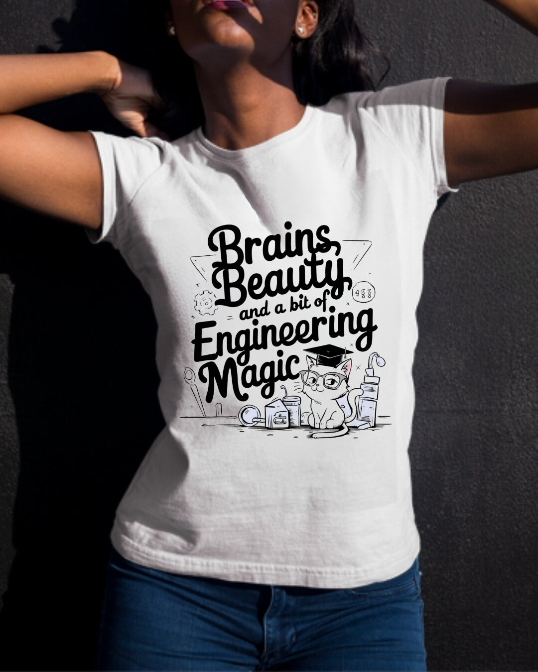 Brain Beauty & Bit of Engineering Magic Cotton T-Shirt