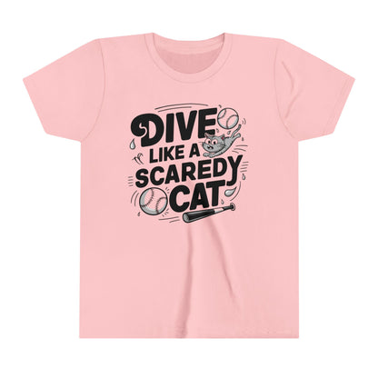 Dive Like Scaredy Cat Youth Heavy Cotton T-Shirt