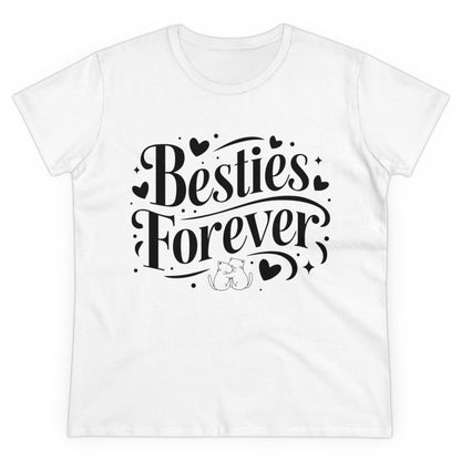 Womens Tees Besties Forever Cat Best Friend Shirt Tops Short Sleeve Regular Fit Cotton Funny Cat Graphic Tshirts