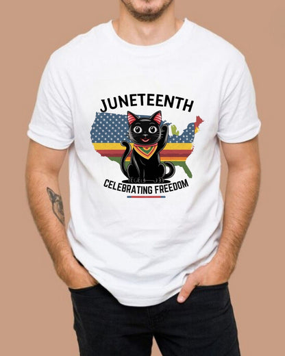 Juneteenth Celebrating Freedom Juneteenth Black History Proud Afro Cotton Tee