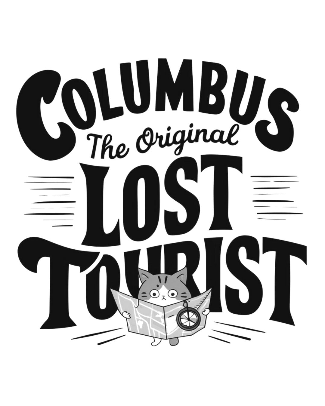 Columbus The Original Lost Tourist Cotton Long Sleeve Tshirt