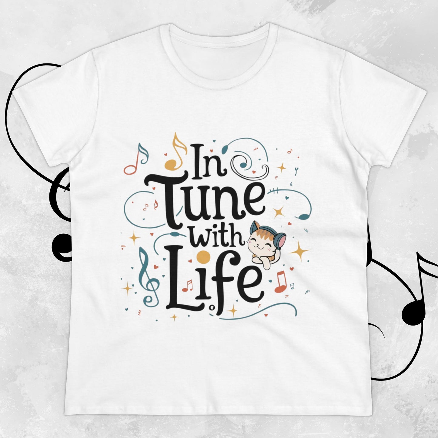 In Tune With Life Women Cotton Tshirt