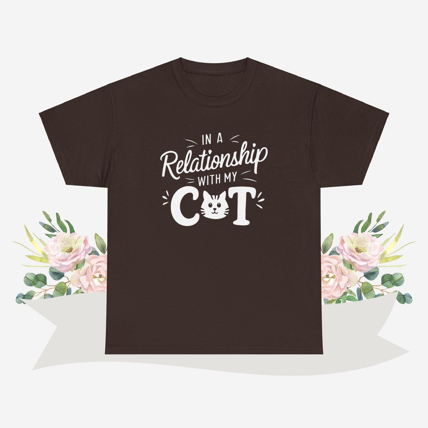 In a Relationship with Cat Cotton Tshirt