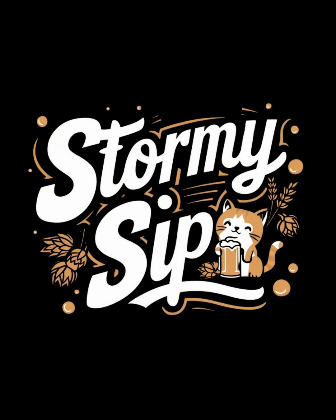 Stormy Sip Cotton Tshirt