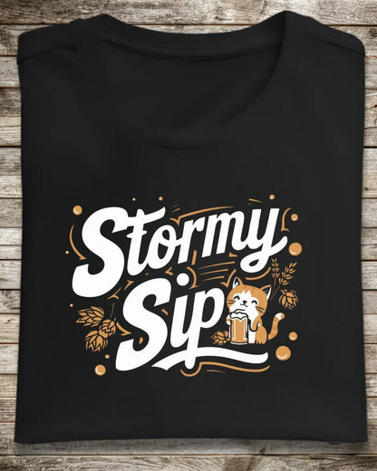 Stormy Sip Cotton Tshirt