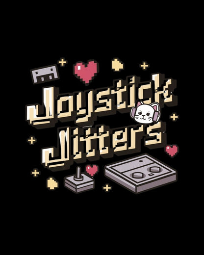 Joystick Jitters Vintage Retro Video Games Cotton Long Sleeve Tshirt