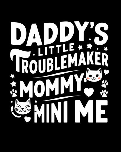 Daddy Little Troublemaker Kids Heavy Cotton Kids T-Shirt