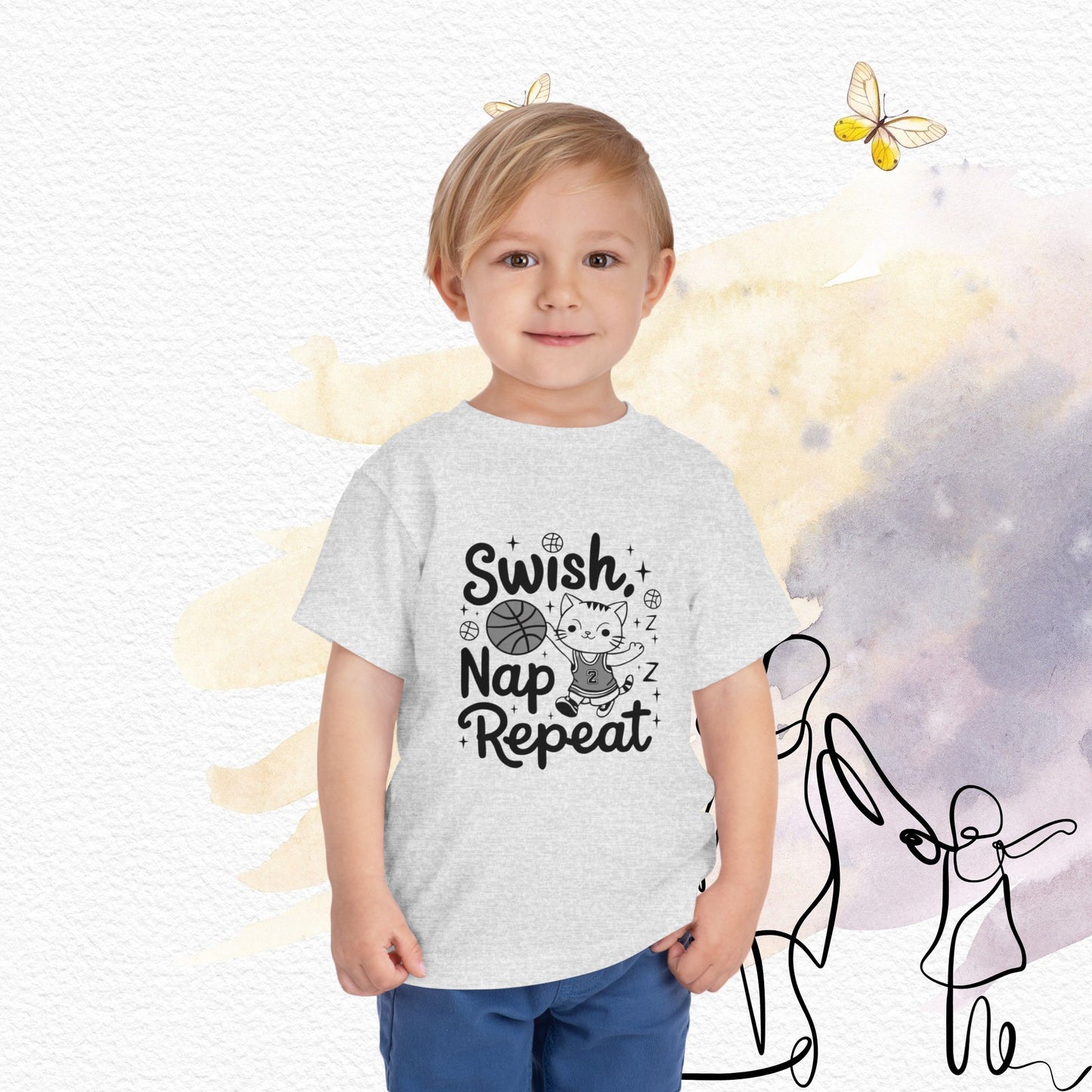 Swish Nap Repeat Toddler Cotton Kids T-Shirt